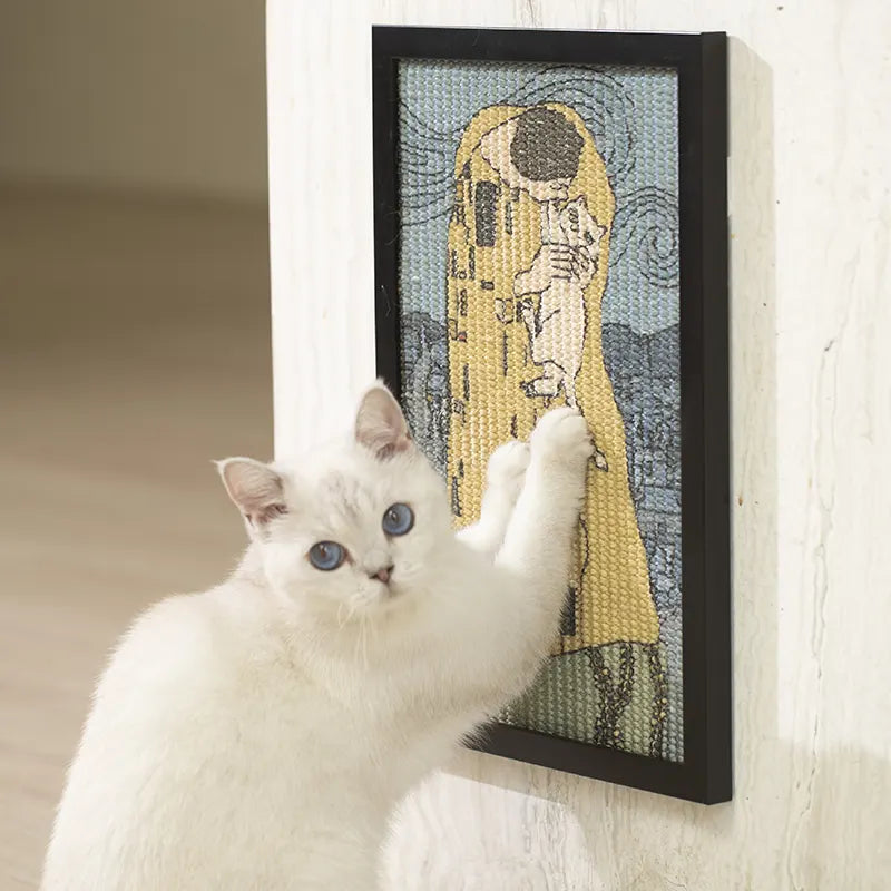 Meow Starry Night Kiss Artistic Cat Scratcher