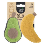 Minus One avocado and banana catnip toys in original packaging