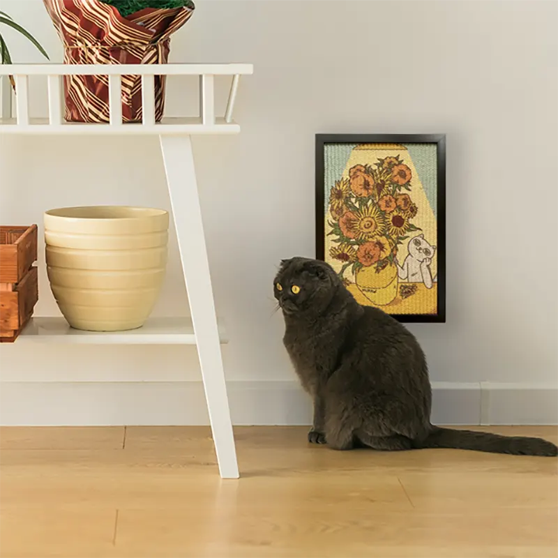Meow Sunflower Artistic Cat Scratcher
